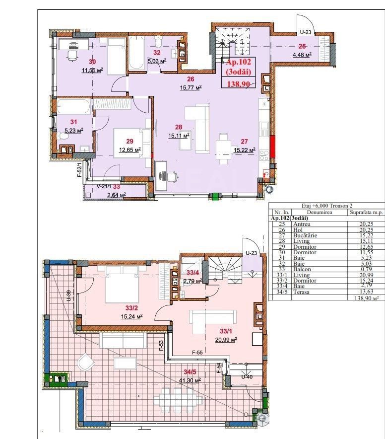 Vânzare, penthouse, 3 camere, str. Nicolae Milescu Spătaru, Ciocana - Poză 3