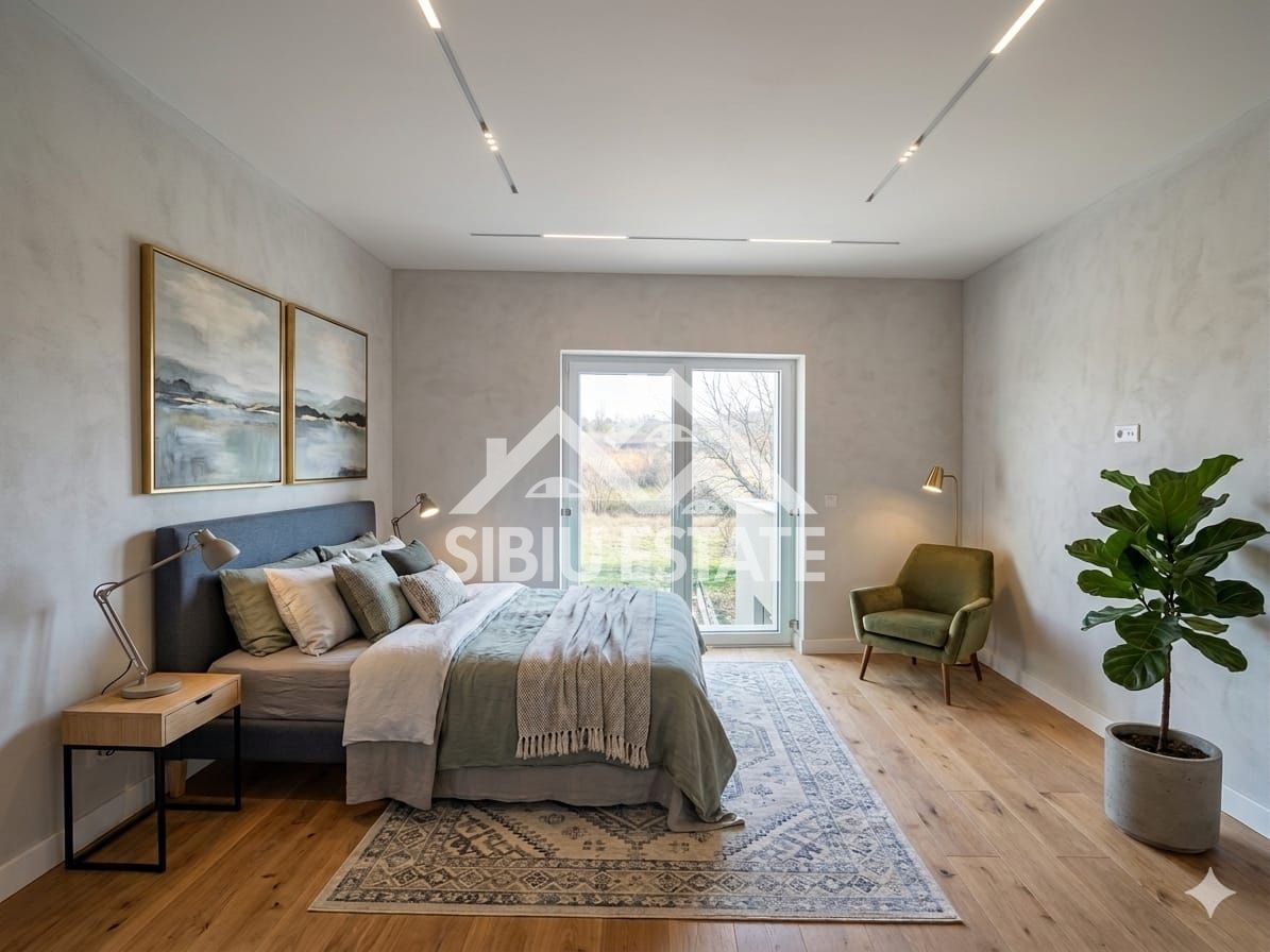 Casa 4 camere, 2 bai, curte si terasa Sibiu Calea Cisnadiei - Poză 8