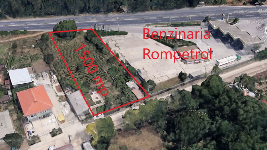 Teren intravilan 1500 mp dubla deschidere Lazu Benzinaria Rompetrol - Poză 2