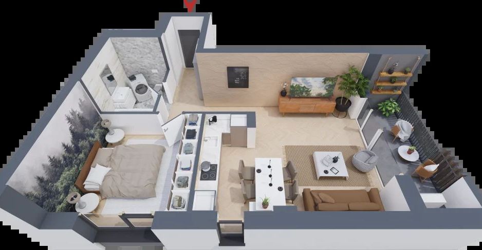 Apartament 2 camere lux, Nord One Torontal - Poză 5