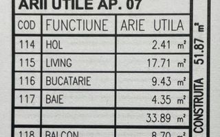 Garsoniera, bloc nou, P+3, Nr.07, Et.1, Bl.6 - CP2462224 - Poză 6