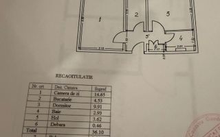 Apartament 2 camere, etaj 10/10, Centru Civic, Iași - 39 mp, decomandat, balcon - Poză 7