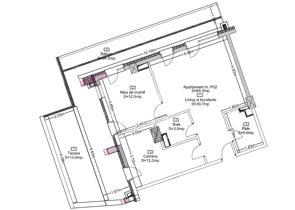 0% comision apartament cu 3 camere de vânzare ansamblu premium - Schiță 12