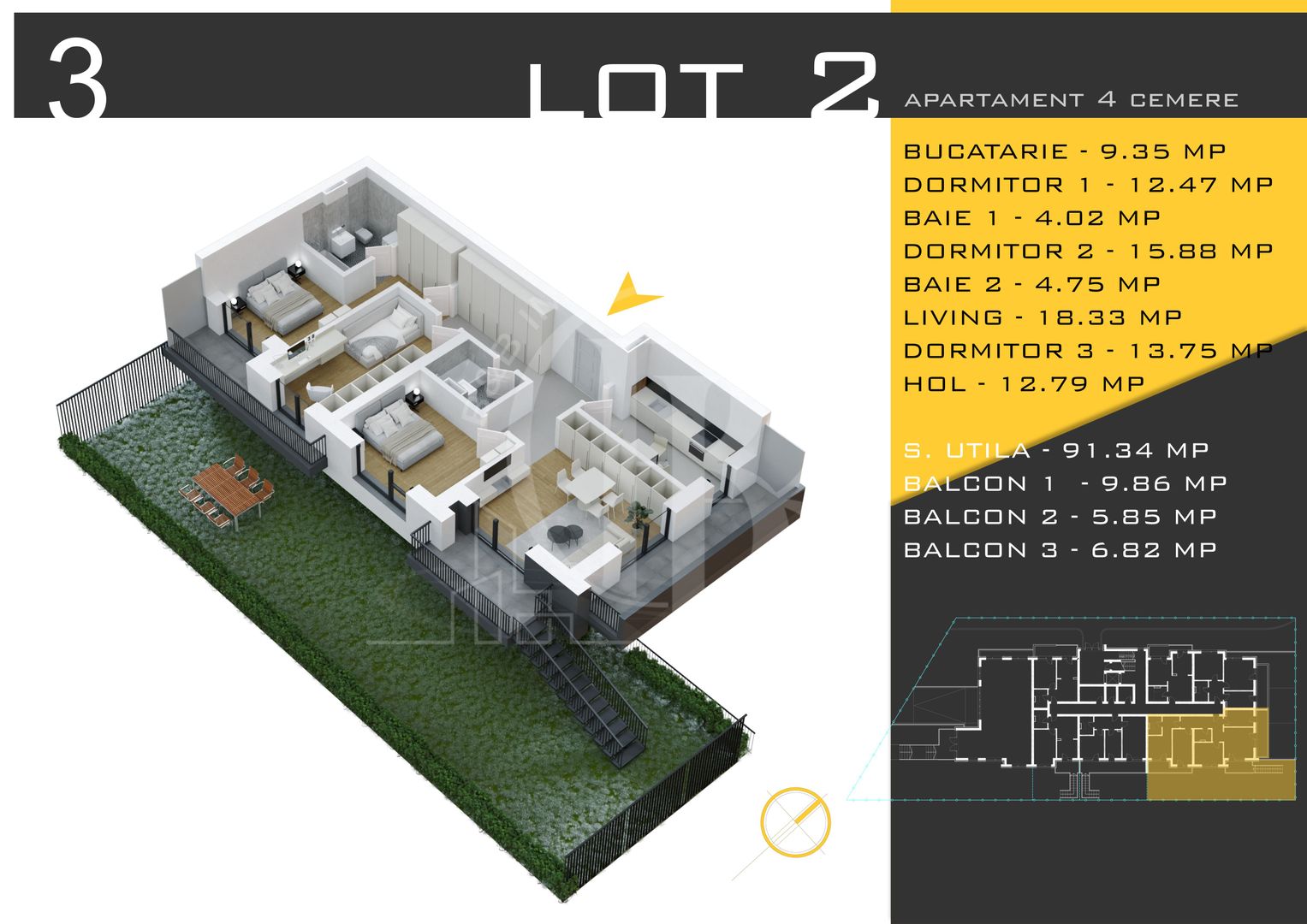 4 camere cu gradina Titan Pallady  Metrou Nicolae Teclu - Schiță 12