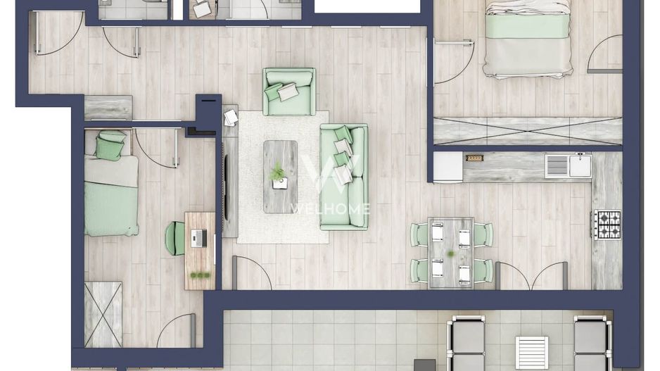 Apartament 3 camere si terasa  - Turnisor, Sibiu - Schiță 16