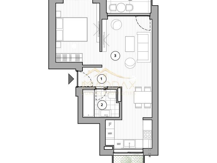 Studio dublu // Complex rezidential // 61.80mp // Padurea Baneasa // Pipera - Schiță 2