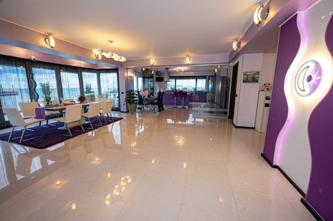 Statiunea Mamaia -UNICAT- Penthouse 220 mp cu vedere frontala la mare si jacuzzi - Poză 4