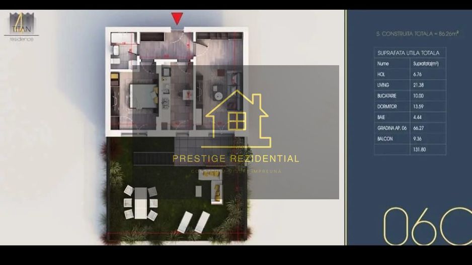 Apartament 2 cam , curte 66 mp, incalzire in pardoseala - Poză 1