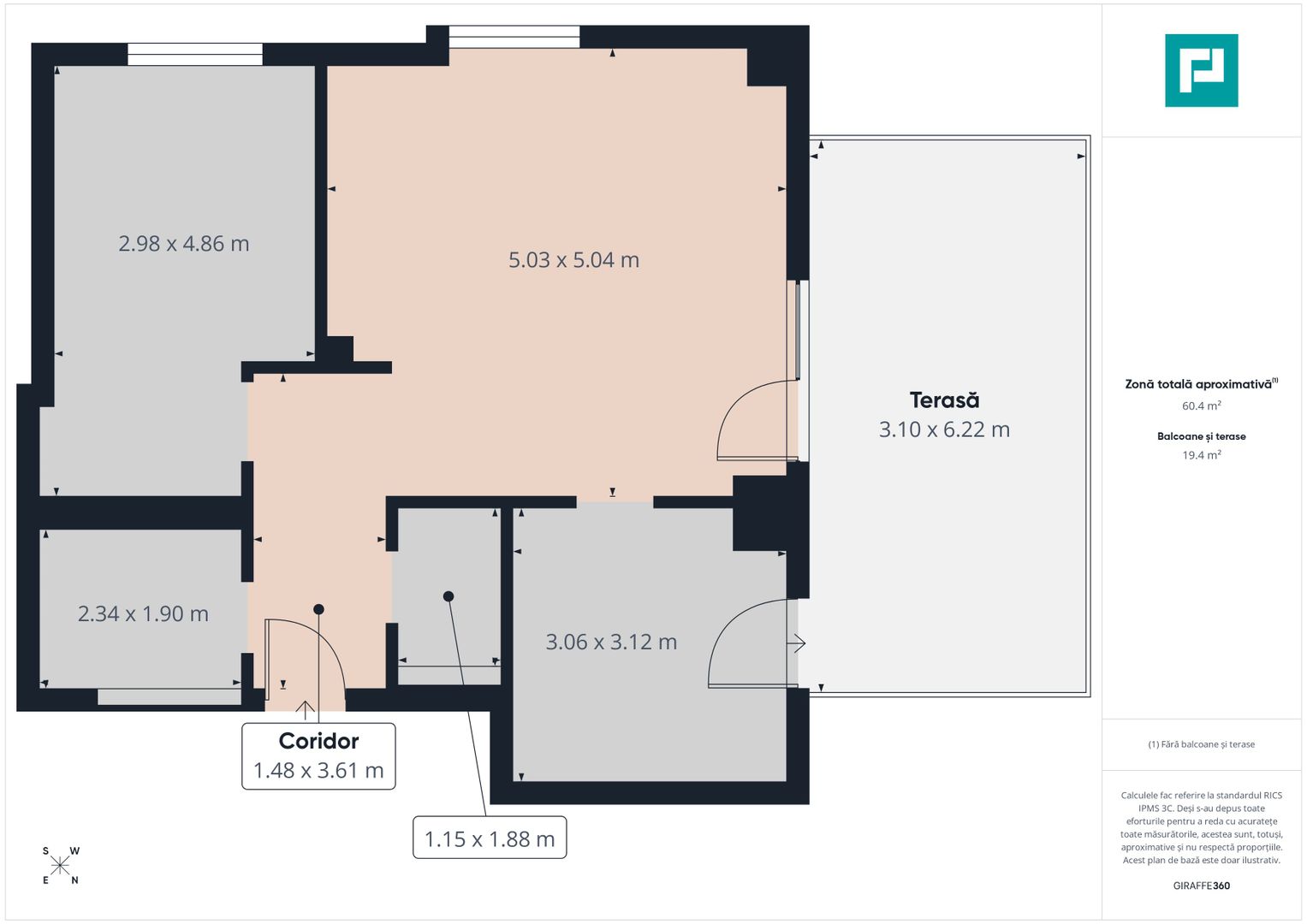 3 camere PREMIUM, terasă 29 mp, gata de mutare - Poză 6