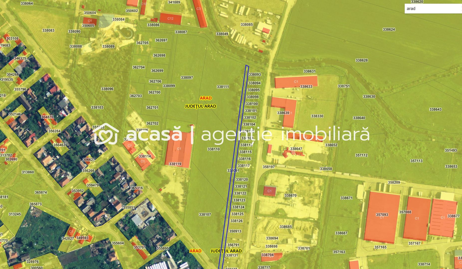 Teren cu PUZ in Arad, servicii, industrie, depozitare 8.307 mp - Poză 6