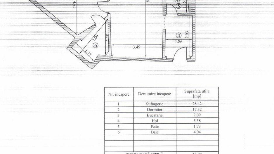 APARTAMENT 2 CAMERE | CENTRALA | EMINESCU - Schiță 12