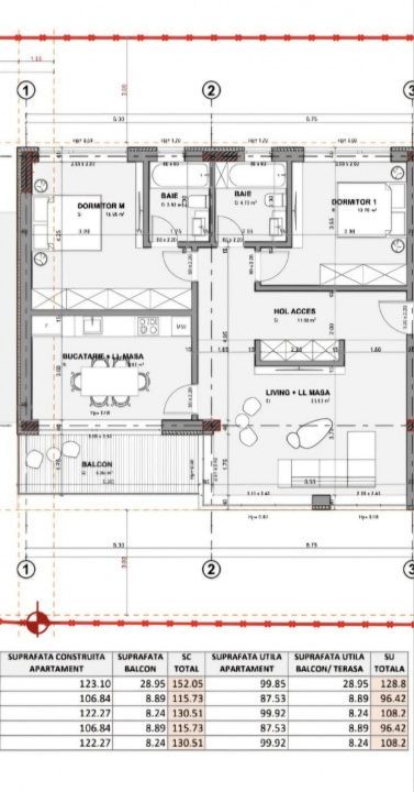 Apartament deosebit 3 camere – Faleza Nord | 96,4 mp | Bloc boutique exclusivist - Poză 2