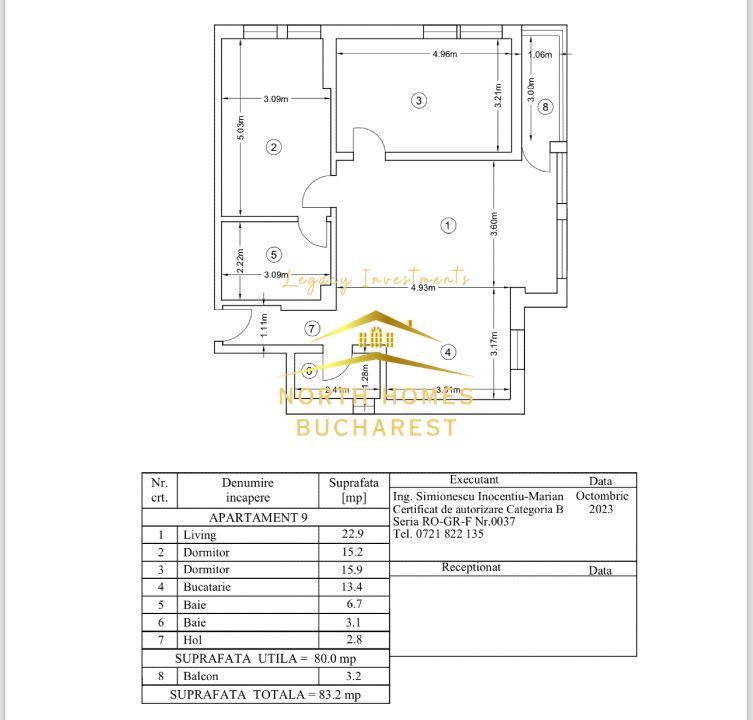 Apartament 3 Camere Pipera (langa rond OMV) - Poză 16