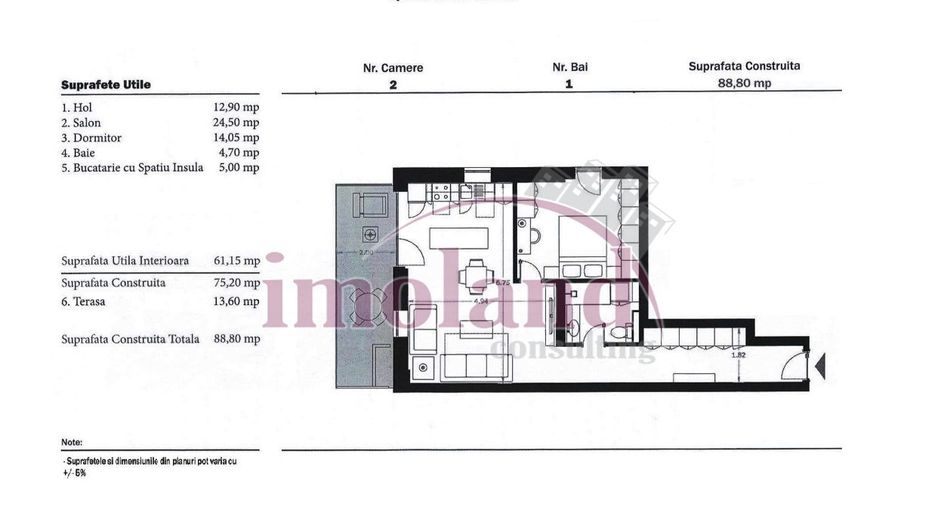 Vanzare - 2 camere - apartament NOU - 2026 - Pergola Nord-Pipera - Schiță 9