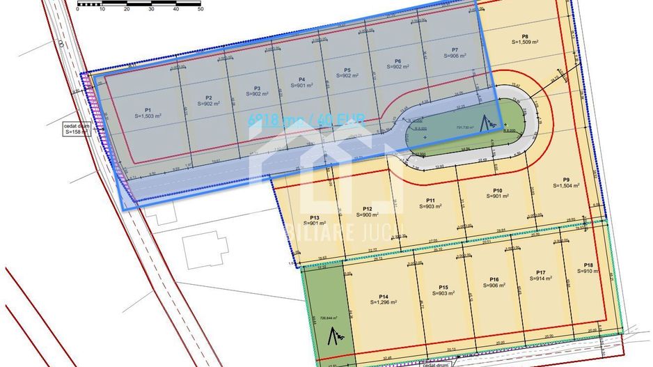 Sistematizare 6 parcele indviduale si 1 duplex, intravilan Jucu de Sus - Schiță 2