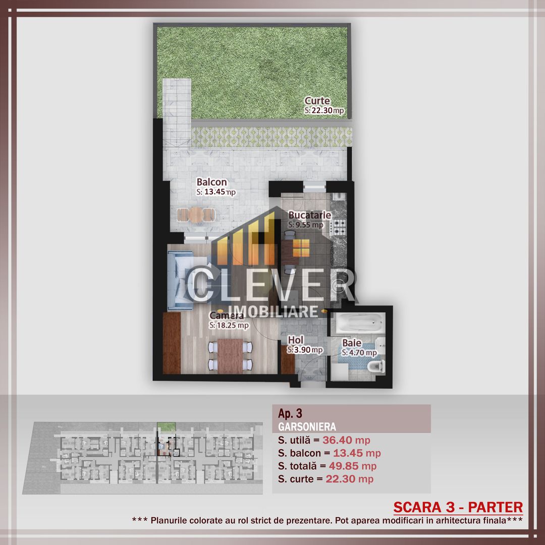 Garsoniera decomandata cu Gradina 23mp-Theodor Pallady - Poză 2