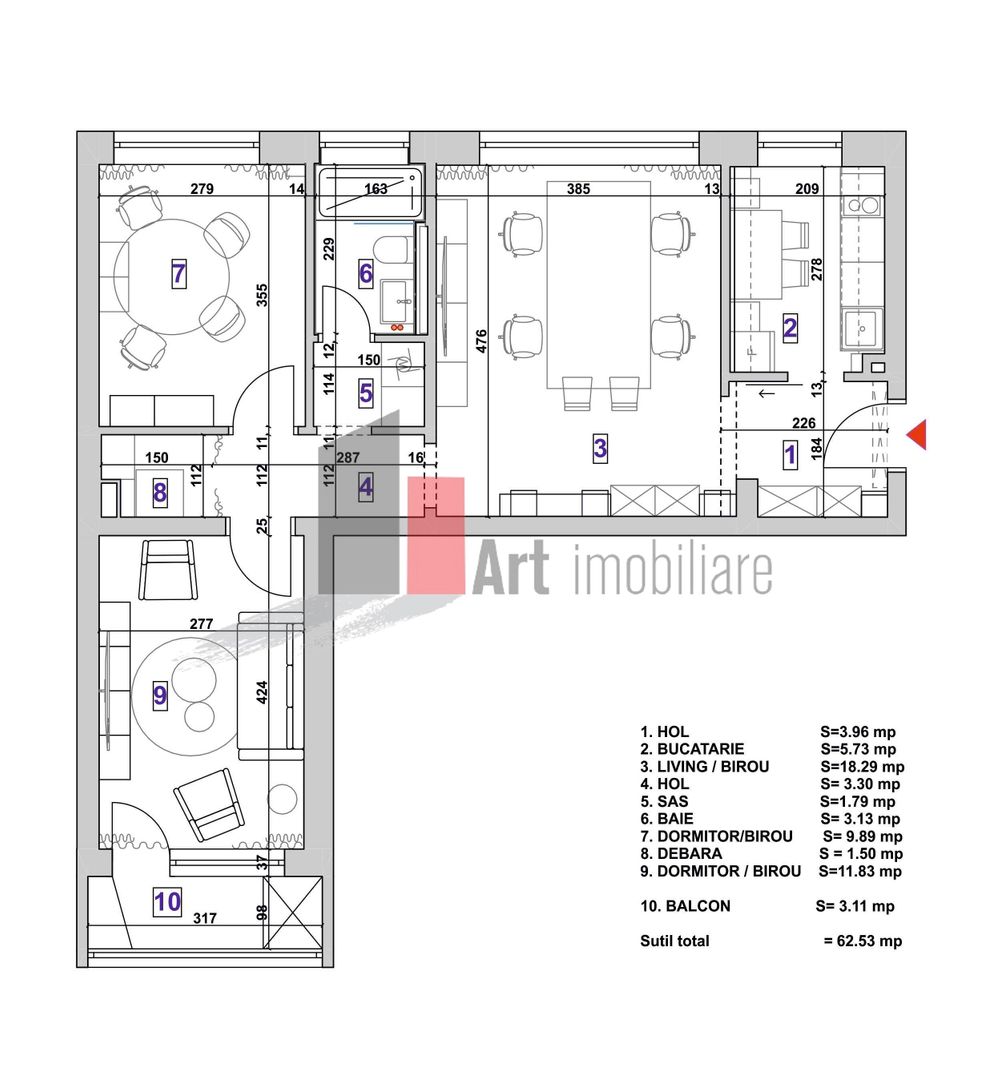 Oferim spre vanzare apartament superb de 3 camere, in Drumul Taberei - Poză 8