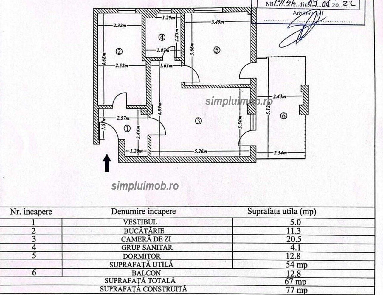 Ap 2 cam, 67mp, str. Ciresului, loc parcare subteran, mobilat-utilat - Poză 8