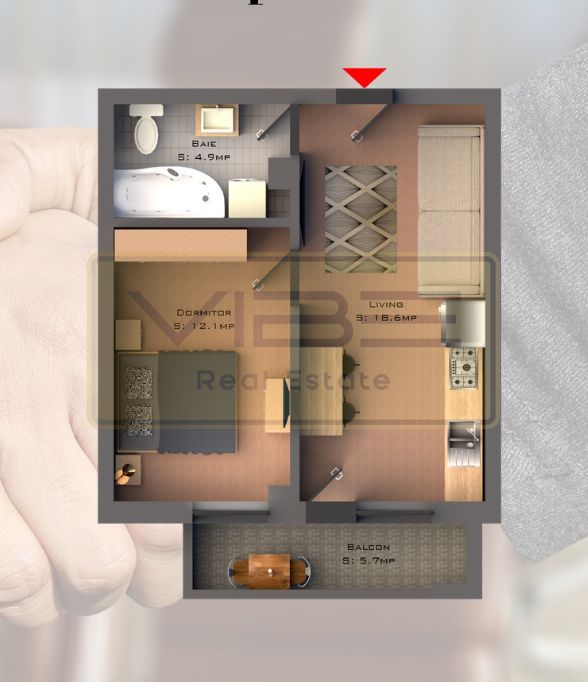 Apartament 2 camere finalizat Bucium - Mega Image - Poză 13