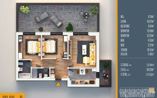 Apartament 3 camere + terasă 45 mp, parcare BONUS - Pallady - Schiță 11