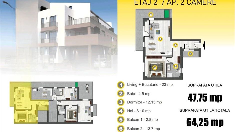 Apartament 2 camere Parc Bazilescu - Poză 7