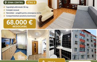 Apartament cu 2 camere, etaj 2, VASLUI - zona CENTRU;