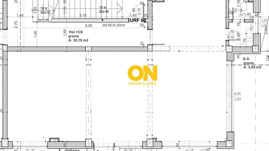Spatiu nou de birouri, 80,5 mp + boxa de 12 mp, zona Centru - Schiță 2