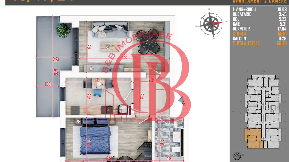 Apartament 2 camere Titan Pallady parcare gratuita - Schiță 8