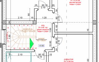 Duplex 5 camere ,despartit prin camera tehnica, finisat la cheie in Mosnita - Schiță 18