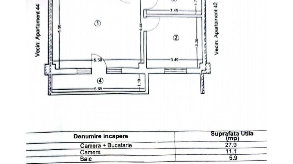 MAMAIA SAT - vizavi LIDL | 2 camere gata de mutare sau investitie - Schiță 2