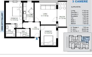 3CAM. IN BLOC P+4. FINISAJE PREMIUM / SCOALA BRAUNER,METROU TECLU! - Poză 1
