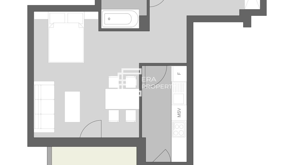 Apartament tip studio 39mp + balcon 10 mp – Green Hill, Turnișor Vest - Schiță 13