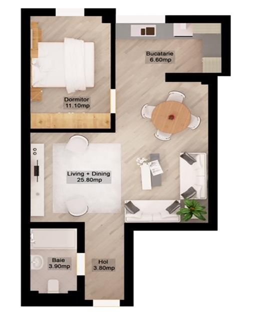 2 camere || Dorobanti Beller - Schiță 9