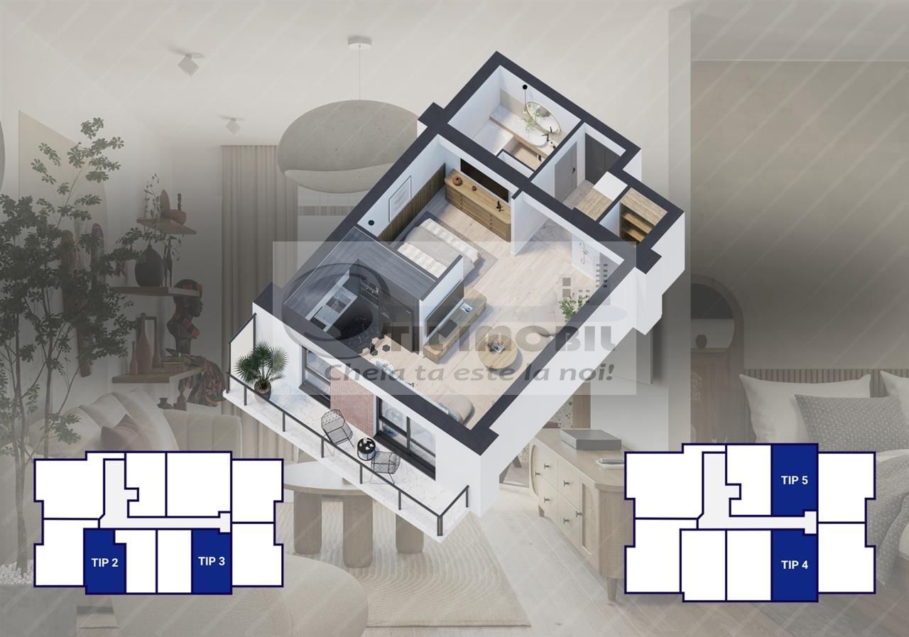 Compex Rezidential in GALATA!  Apartament tip studio 43.61mp - Poză 7