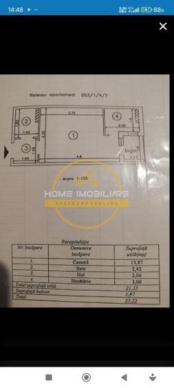 Apartament cu 1 camera/ 23 mp/ zona Alexandru cel Bun - Poză 6