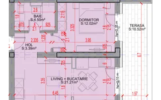 Apartament 2 camere Parcul Teilor Pallady,  Parcare gratis, Comision 0% - Schiță 18