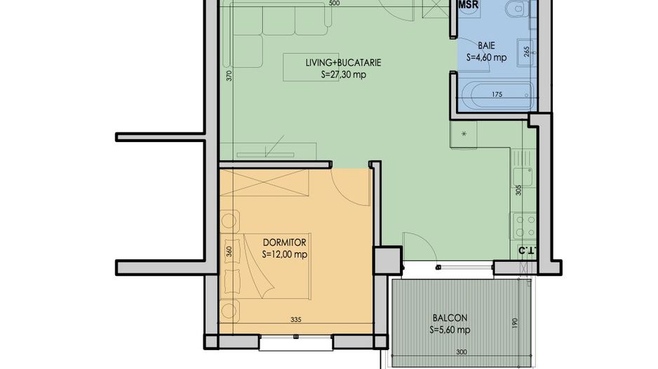 Sky Garden Berceni, Apartament 2 camere tip Studio - Poză 2