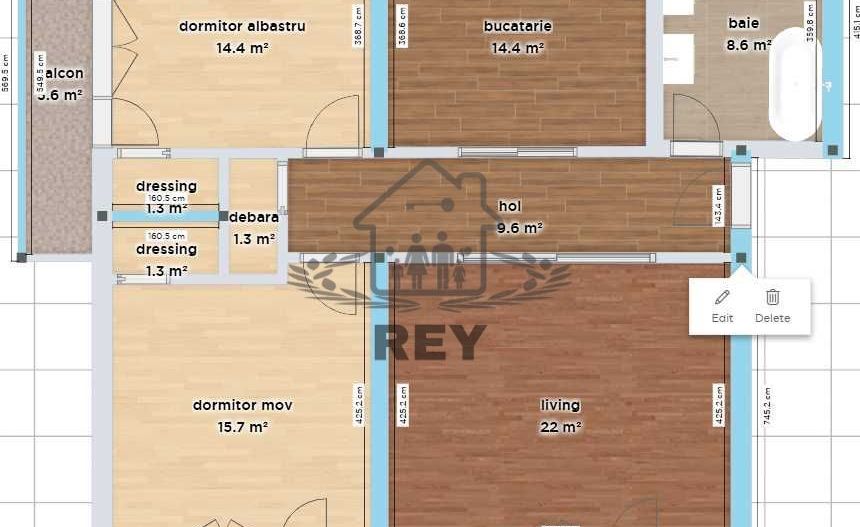 Apartament de vânzare 89mpu, 3 camere zona Turnisor/Kogalniceanu - Poză 12