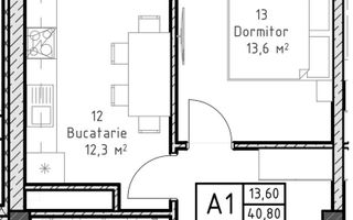 Vânzare, apartamet, 1 cameră, str. Alexandru cel Bun, or. Ialoveni - Poză 14