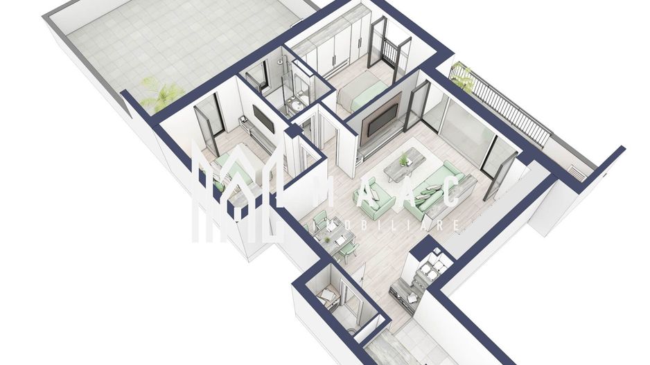 Apartament 3 camere | Balcoane/Terase 31.8 mp | Turnisor - Poză 4