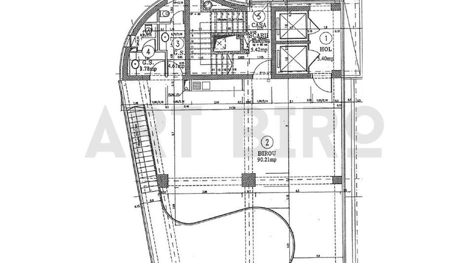 Zero comision, 290mp birou mobilat, terasa, Stirbei - Cismigiu, 15'[M] - Schiță 8