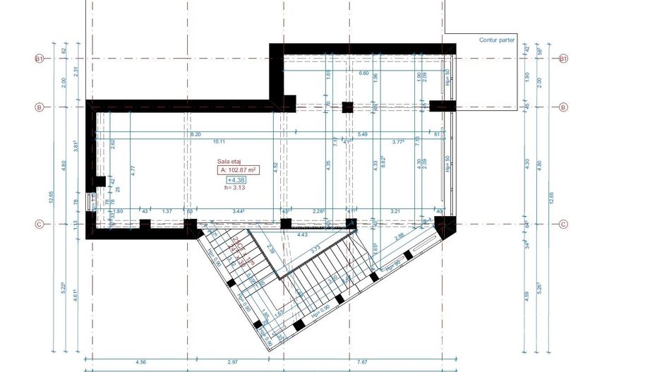Spatiu comercial alimentatie publica  Piata Cipariu, 264 m2, TERASA - Schiță 6