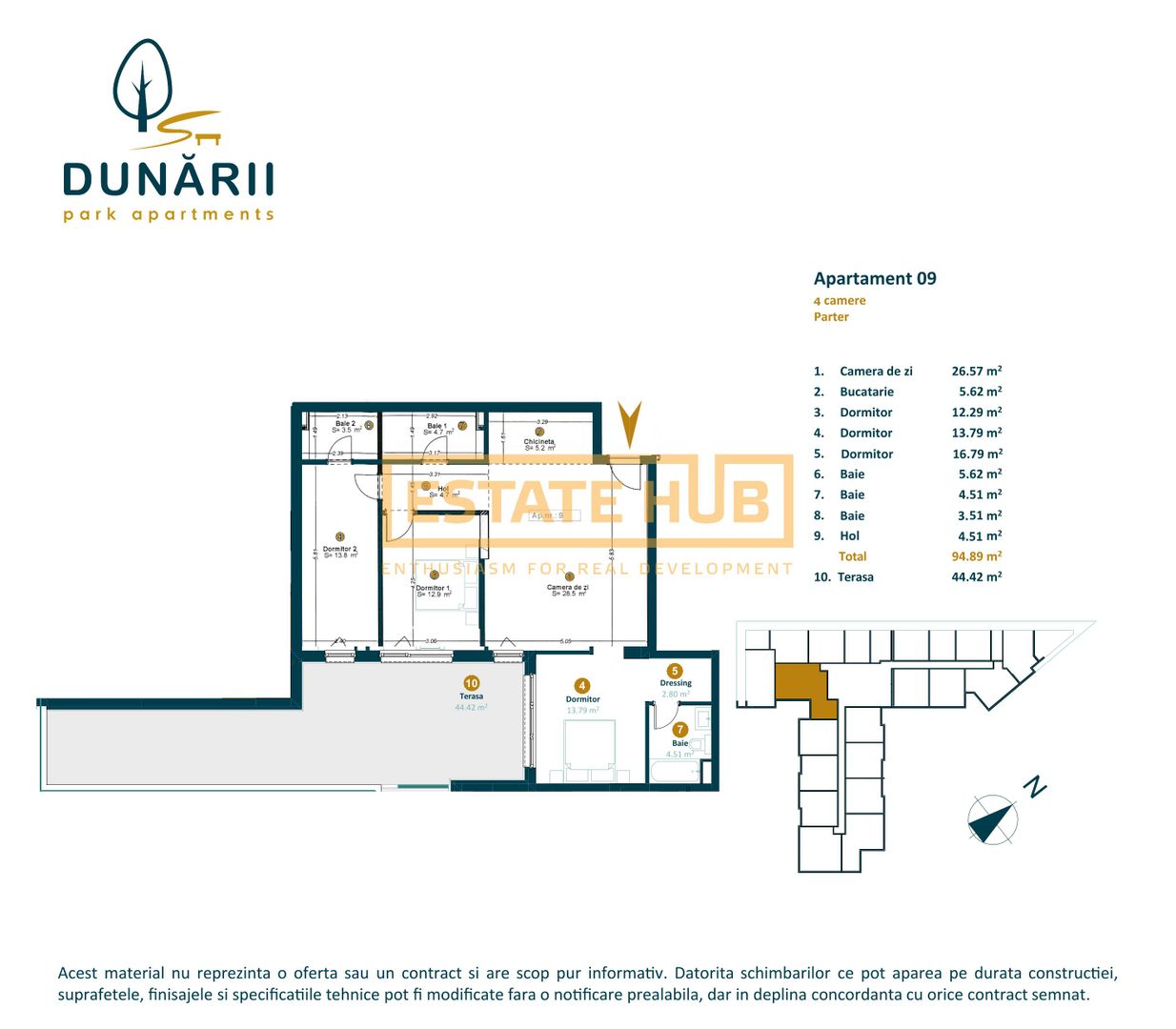 Apartament nou-4 camere si 52 mp terasa la 7 minute de Iulius Mall - Poză 2