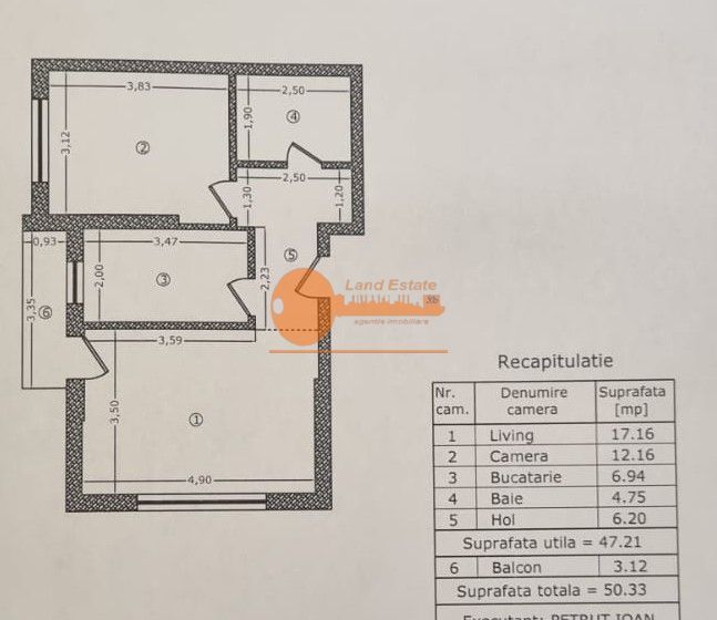 Apartament 2 camere | Lujerului | Curte proprie 25 mp | Parcare inclusă - Schiță 15