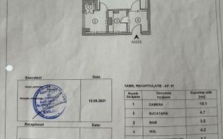 Garsoniera de vanzare - renovata - 41mp I Militari - Schiță 6