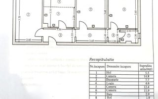 3 camere decomandat-Centrala termica-Parter-Mobilat si Utilat-Izolat - Schiță 11