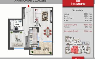 Drumul Taberei, 2 Camere, Decomandat, 53mp, etaj 3, Bloc Nou, Comision 0% - Poză 7