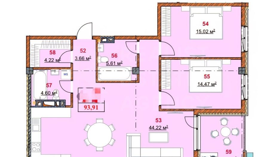 Vînzare, apartament, 2 camere, Strada Grenoble, Botanica - Poză 2