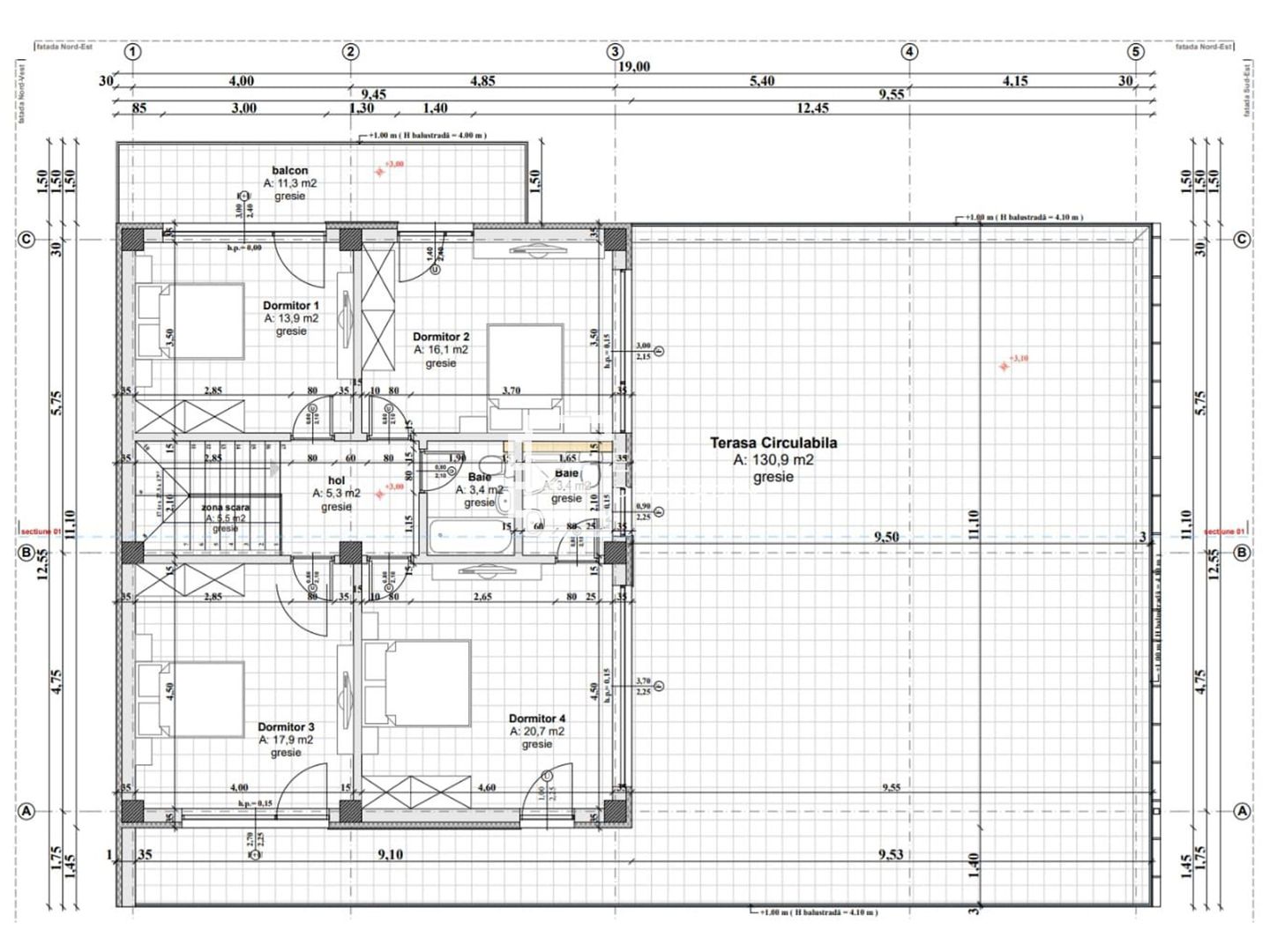 Casa individuala mobilata partial, teren 1200mp, Cisnadie zona Magura - Schiță 8