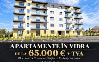 Apartamente bloc nou, Vidra | De la 65.000 € + TVA | Toate utilitățile - Poză 1